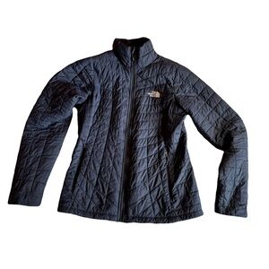 The North Face Thermoball Women's Full Zip Quilted Puffer Jacket, Navy, Size S